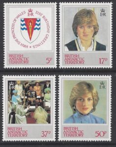1982 British Antarctic  SG.109-12  21st Birthday of Princess of Wales. U/M (MNH)