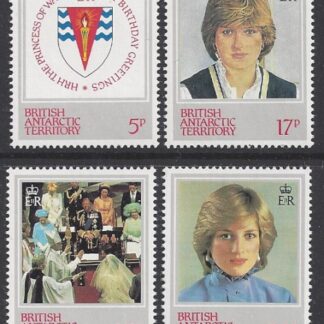 1982 British Antarctic  SG.109-12  21st Birthday of Princess of Wales. U/M (MNH)