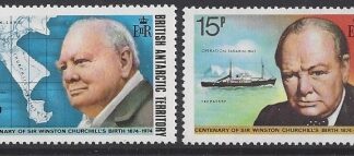 1974 British Antarctic.SG.61-2  Birth Centenary of Sir Winston Churchill. 2 values U/M (MNH)