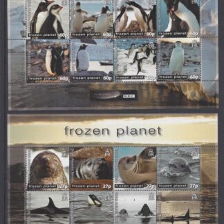 2011 British Antarctic . SG.551-66 Frozen Planet  (2 mini sheets) U/M (MNH)