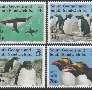 1992 South Georgia - Macaroni Penguins SG.227/30 set 4 values U/M (MNH)