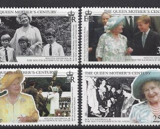 1999 South Georgia  - Queen Mothers 100th Birthday SG.289/92 set 4 values U/M (MNH)