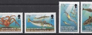 2001 South Georgia  - 20th Anniv.Conservation of Marine Resources SG.328/31 set 4 values U/M (MNH)