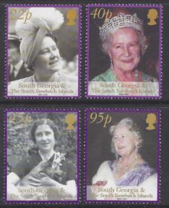 2002 South Georgia - Queen Mother Commemoration SG.344/7 set 4 values U/M (MNH)