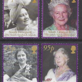 2002 South Georgia  - Queen Mother Commemoration SG.344/7 set 4 values U/M (MNH)