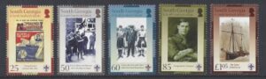 2007 South Georgia - Centenary of Scouting SG.440/4 5 values U/M (MNH)