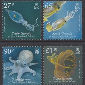2009 South Georgia - Cephalopods SG.487/90 set 4 values U/M (MNH)