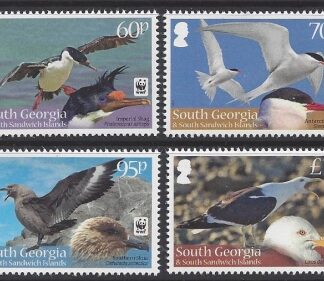 2012 South Georgia  - WWF Seabirds  SG.556/9 set 4 values (With White Borders) U/M (MNH)