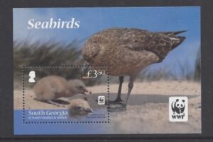2012 South Georgia - WWF Seabirds MS.560 mini sheet U/M (MNH)