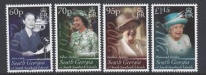 2012 South Georgia - Her Majesty QEII - Diamond Jubilee SG561/4 set 4 values U/M (MNH)