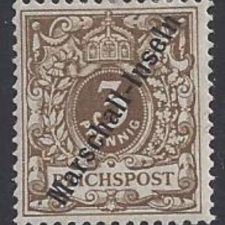 German Post Offces in Marshall Island SG.G1a 3pf pale Brown M/M (expertised)