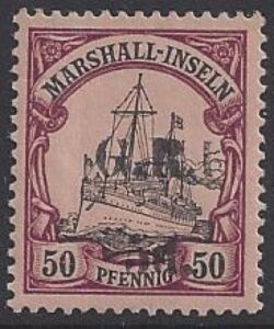 German Post Office Marshall Islands  Australian Occupation SG.57 50pf overprinted