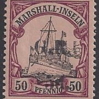 German Post Office Marshall Islands  Australian Occupation SG.57 50pf overprinted