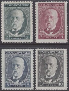 1930 Czechoslovakia - SG.305-8 80th Birthday of President Masark mounted mint.