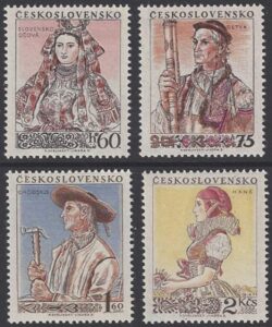 1955 Czechoslovakia - SG.884-7 National Costumes First Issue unmounted mint (MNH)