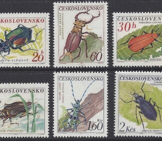 1962 Czechoslovakia - SG1326-31  Beetles - set of 6 values unmounted mint (MNH)