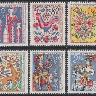 1963  Czechoslovakia - SG.1379-84  UNESCO Folk Art   - set of 6 values unmounted mint (MNH)
