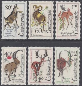 1963  Czechoslovakia - SG.1394-9 Mountain Animals  set 6 values  U/M (MNH)