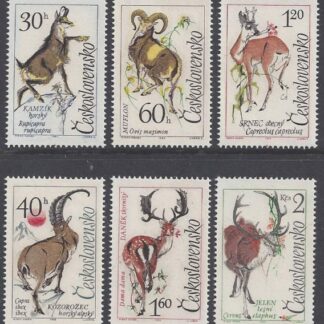 1963  Czechoslovakia - SG.1394-9 Mountain Animals  set 6 values  U/M (MNH)