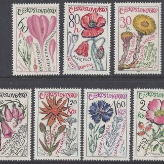 1965 Czechoslovakia - SG.1538-44 Medicinal Plants  set 7 values U/M (MNH)