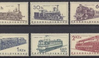 1966  Czechoslovakia - SG.1557-62 Czech Locomotives  set 6 values U/M (MNH)