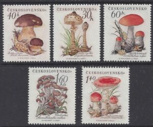1958 Czechoslovakia - SG.1058-82 Mushrooms set of 5 values U/M (MNH)