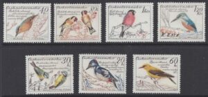 1959 Czechoslovakia - SG.1120-26 Birds - set of 7 values U/M (MNH)