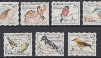1959 Czechoslovakia - SG.1120-26  Birds   - set of 7 values U/M (MNH)