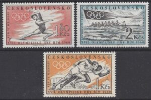 1960 Czechoslovakia - SG.1163-5 Olympic Games Rome set 3 values U/M (MNH)