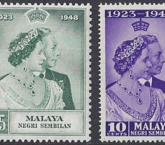 Malaya Negri Sembilan - 1948 Royal Silver Wedding SG.40/1 U/M (MNH)