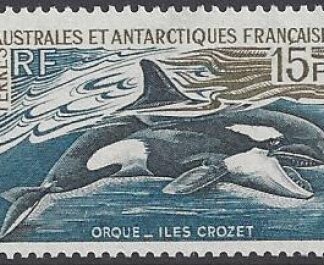 1969 French  Antarctic   SG.30  15F Killer Whale  u/m (MNH)