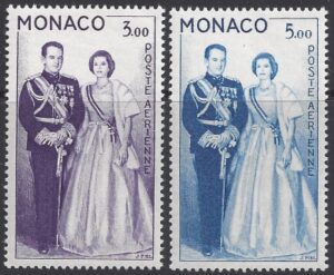 1960 Monaco - Prince Rainier & Princess Grace SG.642/3 set 2 values u/m (MNH)