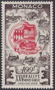 1955 Monaco 25th Monte Carlo Car Ralley. SG.517 u/m (MNH)