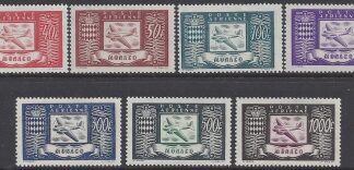 1946 Monaco Air set 7 values SG.323 - 6c u/m (MNH)