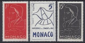 1954 Monaco - Ozanam - SG 478/80 set 3 values u/m (MNH)