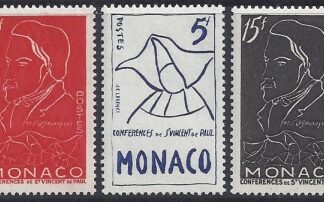 1954 Monaco - Ozanam - SG 478/80 set 3 values u/m (MNH)