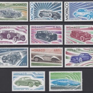 1975 Monaco - History of the Motor Car SG.1202/1212 u/m (MNH)