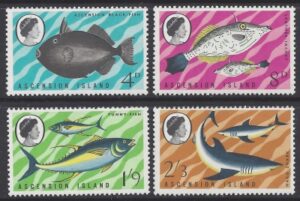 1970 Ascension SG.113-6  Fish 1st series. Set of 4 values  u/m (MNH)