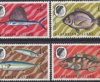 1968 Ascension Island Fish 2nd series 4 values SG.117/20 u/m (MNH)