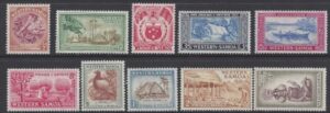 1952 Western Samoa definitive set of 10 values SG.219/28 u/m (MNH)