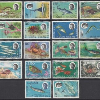 1968 British Indian Ocean. SG.16-30  Marine Life set of 18 values  u/m (MNH)