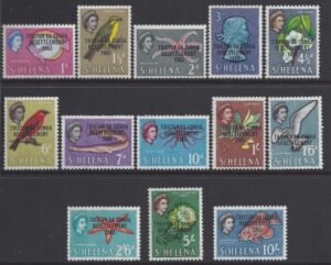 1963 Tristan Da Cunha definitive set St Helena overprinted 'Tristan da Cunha resettlement 1963' 13 values SG.55/67 u/m (MNH)