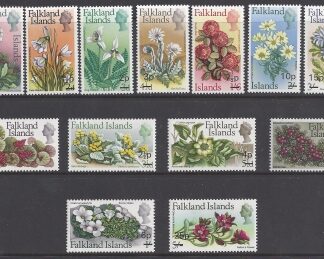 1971 Falkland Islands  SG.263/75 set definitives overprinted for decimal currency  u/m (MNH)