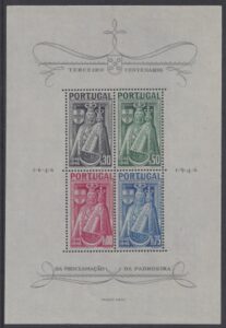 1946 Portugal Proclamation of St. Mary of Castile Mini Sheet SG.MS1001a u/m (MNH)