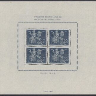 1946 Portugal  Centenary of the Bank of Portugal Mini Sheet SG.MS997a  u/m (mnh)