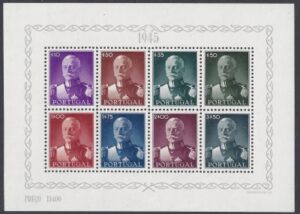 1945 Portugal - President Carmona Mini Sheet SG.MS984a u/m (MNH)