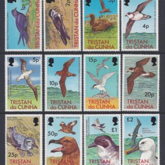 1977 Tristan Da Cunha    Birds  definitive set 12 values SG.220/31 u/m (MNH)