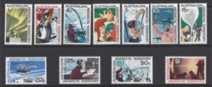 1966 Australian Antarctic Territory set of 11 values SG.8/18 u/m (MNH)