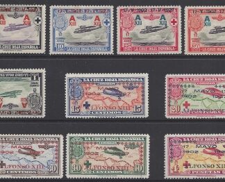 1928 Spain 'Air' set of 10 values SG.445/454 (overprints) mounted mint