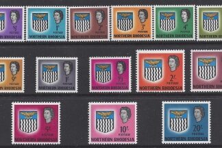 1963  Northern Rhodesia   definitive set of 14 values SG.75-88 u/m (MNH)
